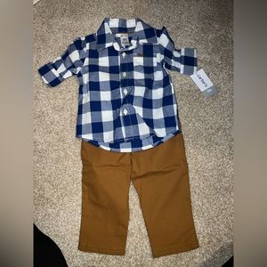 Carter’s 9 months shirt and pants set